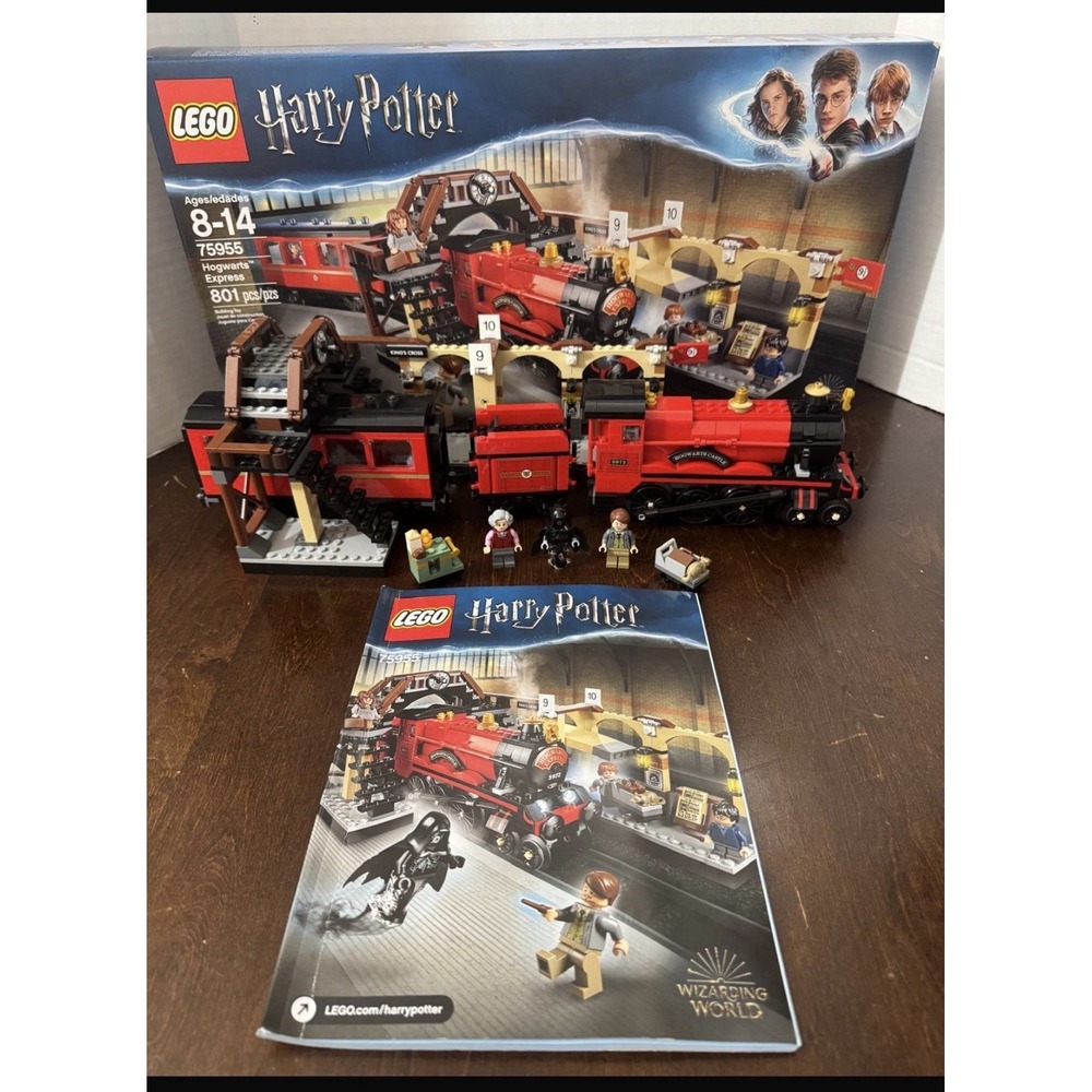 LEGO Harry Potter 75955 Hogwarts Express Complete w/Box & Manual Only 3 Minifigu